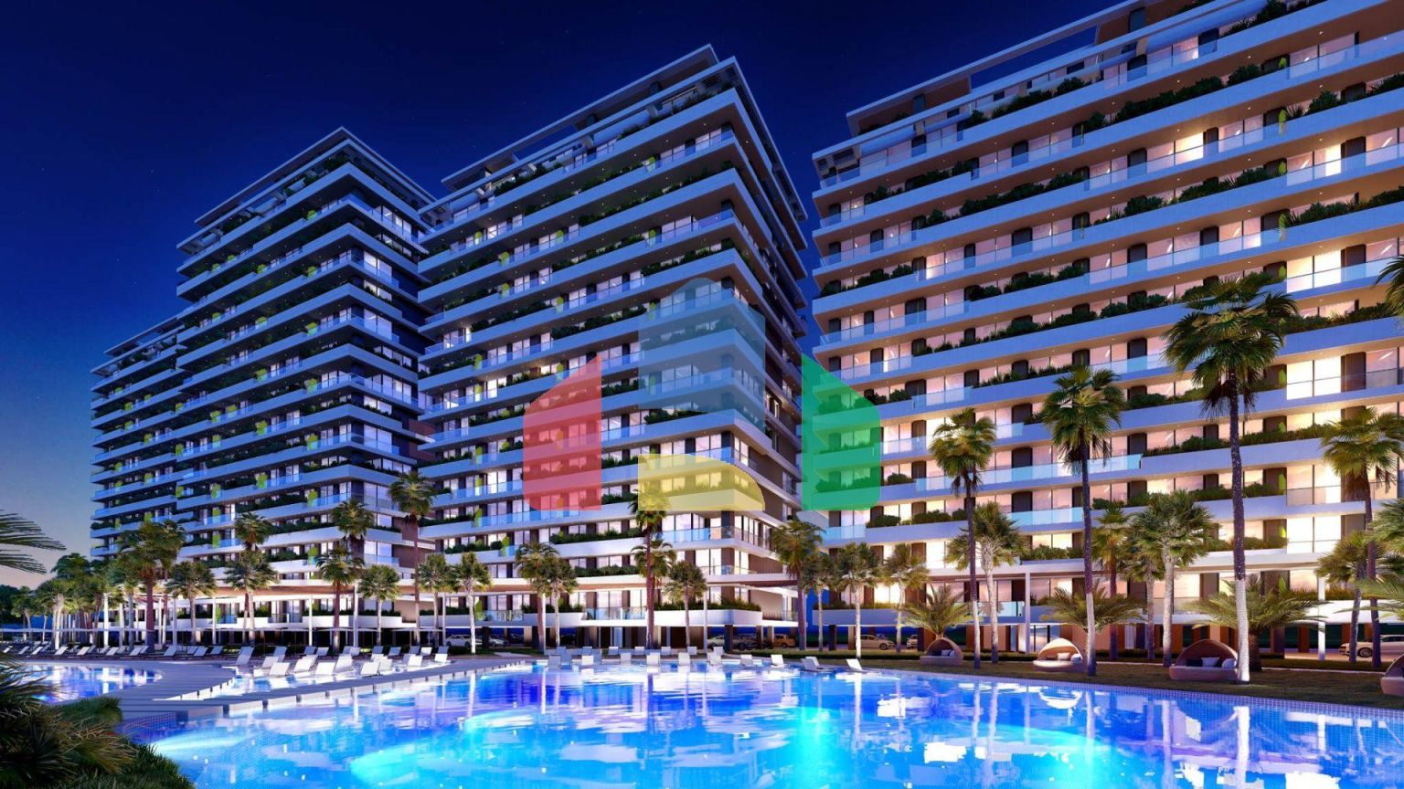 2-комнатные апартаменты 69 м2 с видом на море в 600 метрах от пляжа 