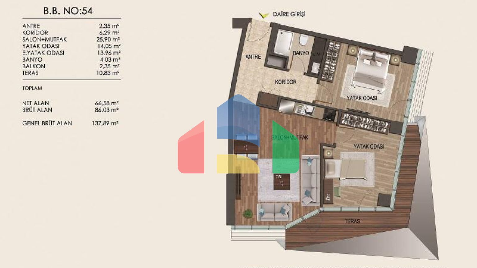 Квартира 1+1 в Стамбуле