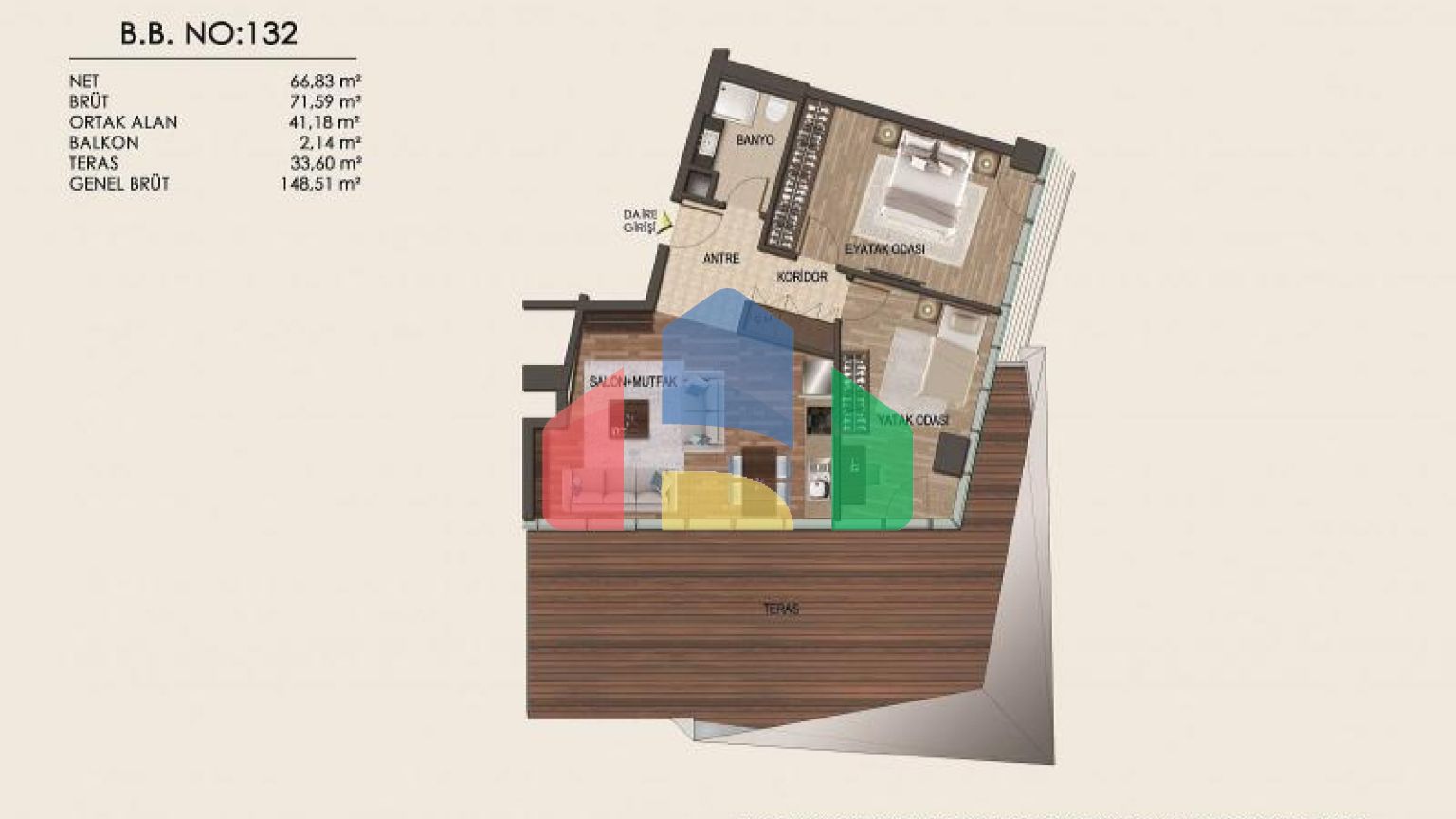 Квартира 1+1 в Стамбуле