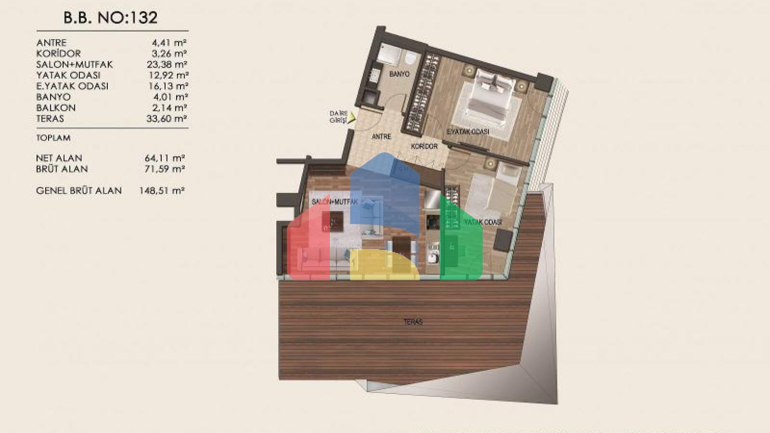 Квартира 1+1 в Стамбуле