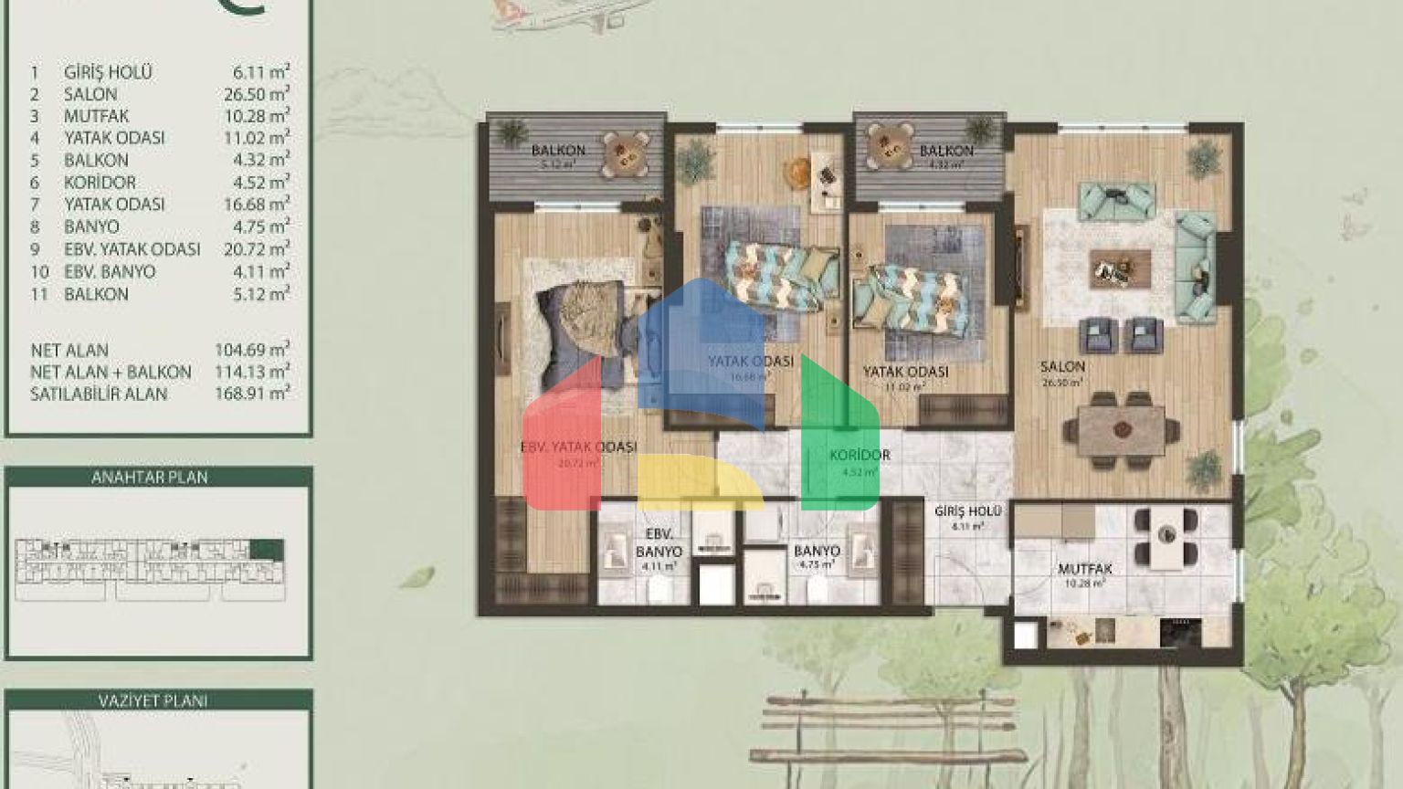 Квартира 3+1 в Стамбуле