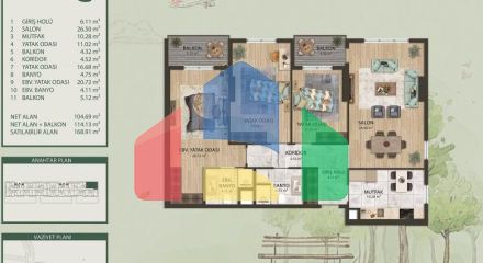 Квартира 3+1 в Стамбуле Квартира 3+1 в Стамбуле